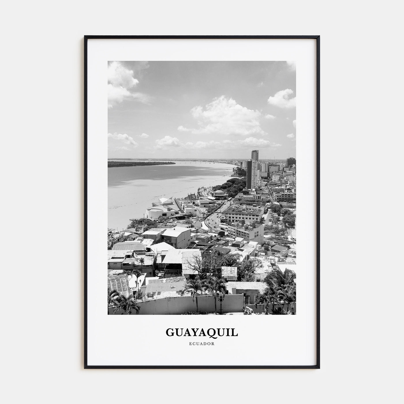 Guayaquil Portrait B&W Poster