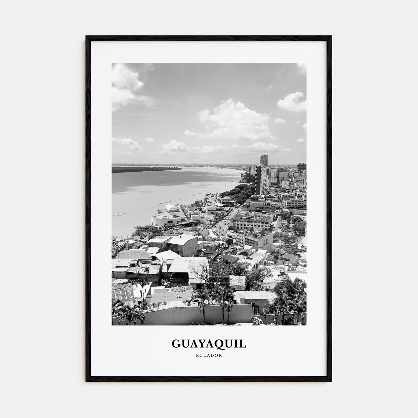 Guayaquil Portrait B&W Poster