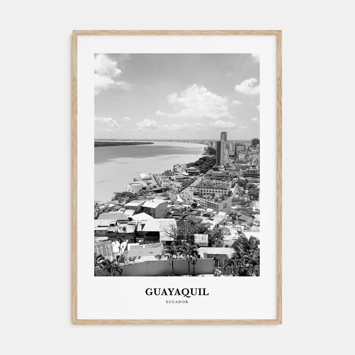 Guayaquil Portrait B&W Poster