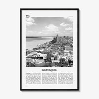 Guayaquil Print Black and White, Guayaquil Wall Art, Guayaquil Poster, Guayaquil Photo, Santiago de Guayaquil Wall Decor, Ecuador, Guayas