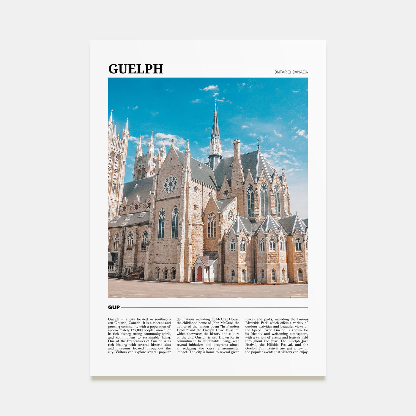 Guelph Travel Color Poster