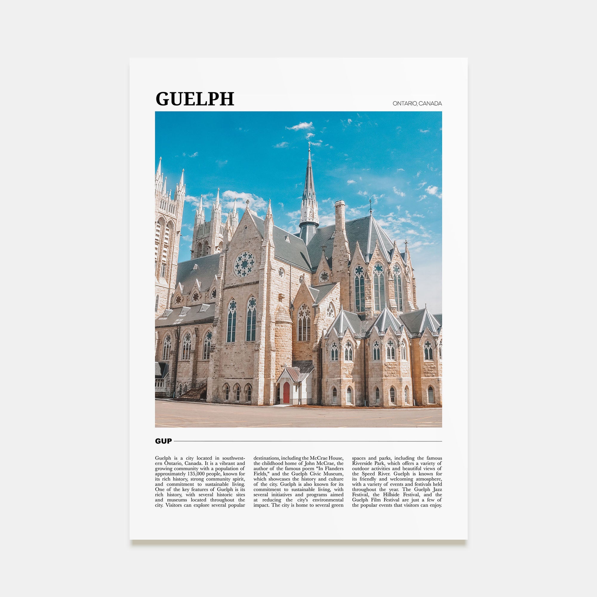 Guelph Travel Color Poster