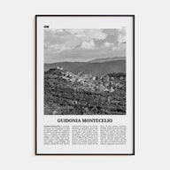 Guidonia Montecelio Travel B&W Poster