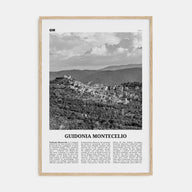 Guidonia Montecelio Travel B&W Poster