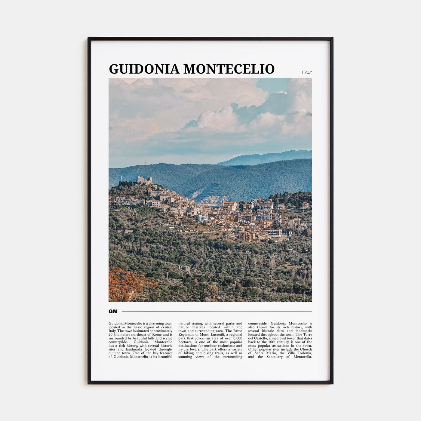 Guidonia Montecelio Travel Color Poster