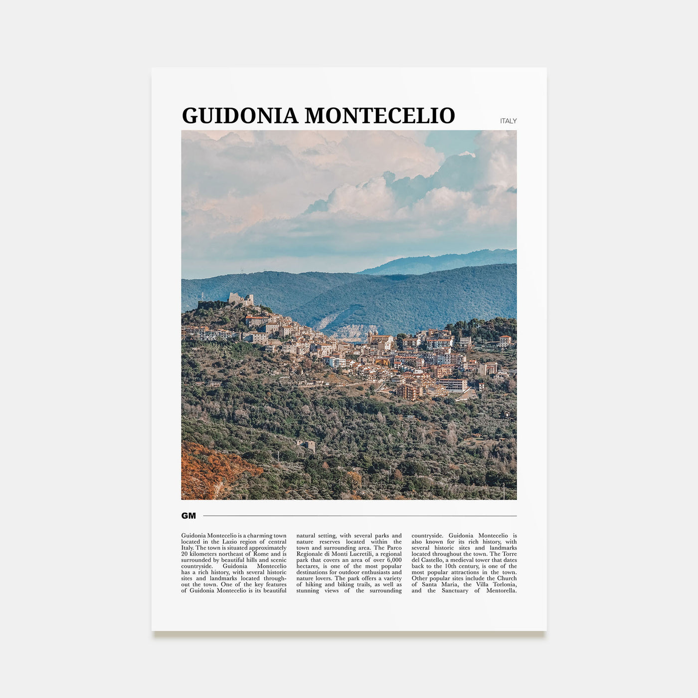 Guidonia Montecelio Travel Color Poster