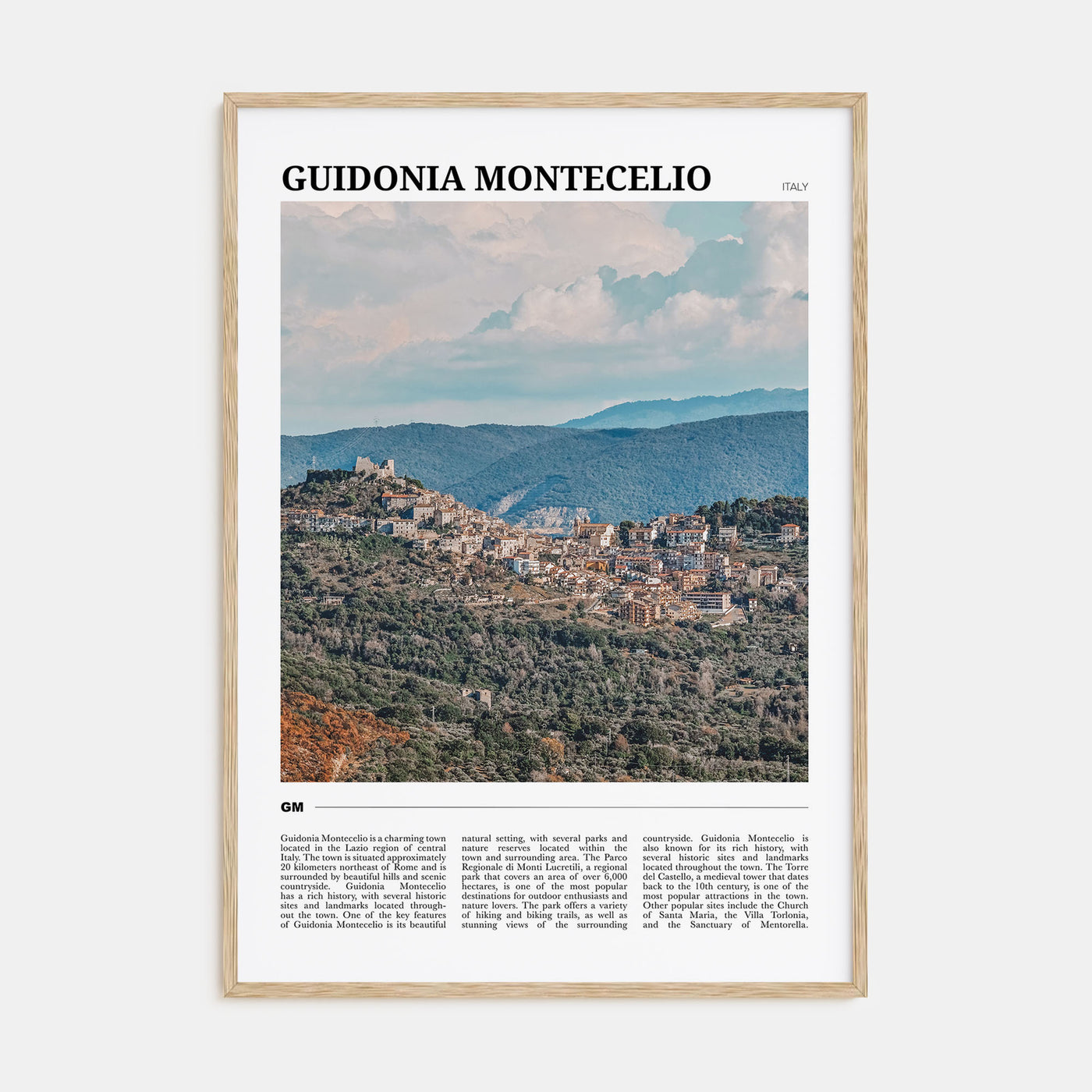 Guidonia Montecelio Travel Color Poster
