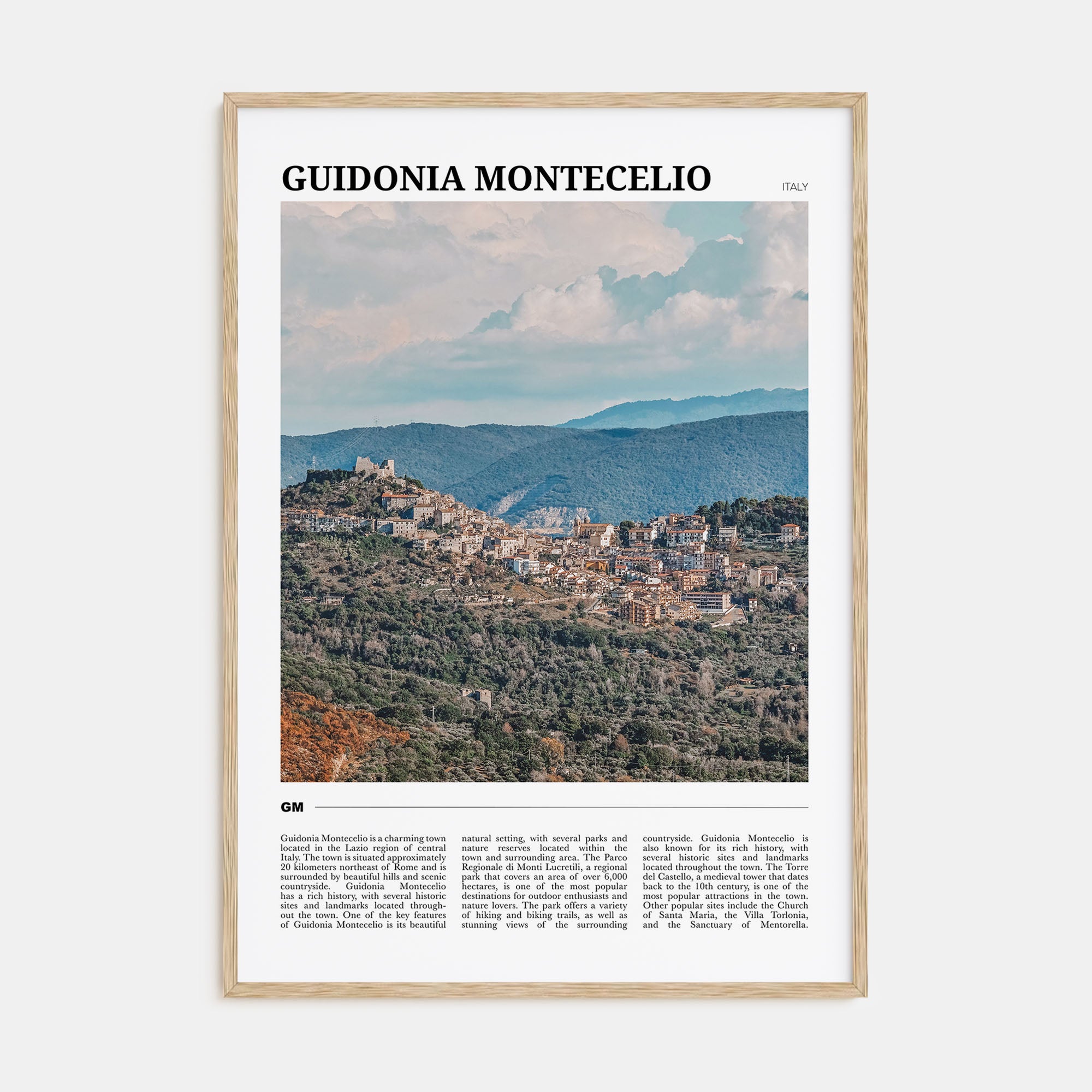 Guidonia Montecelio Travel Color Poster