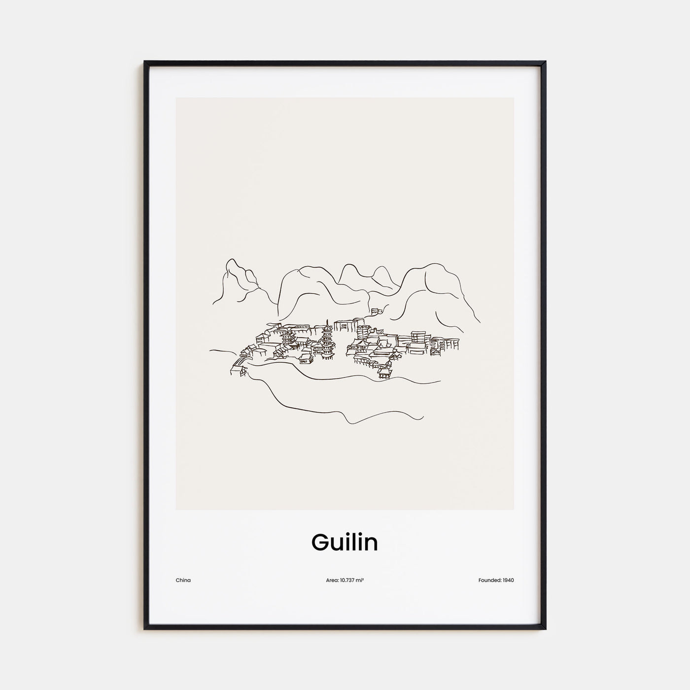 Guilin Drawn Poster
