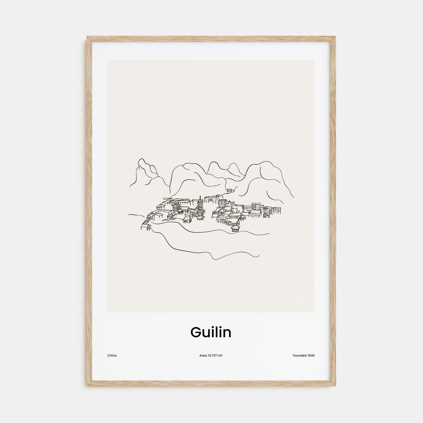 Guilin Drawn Poster