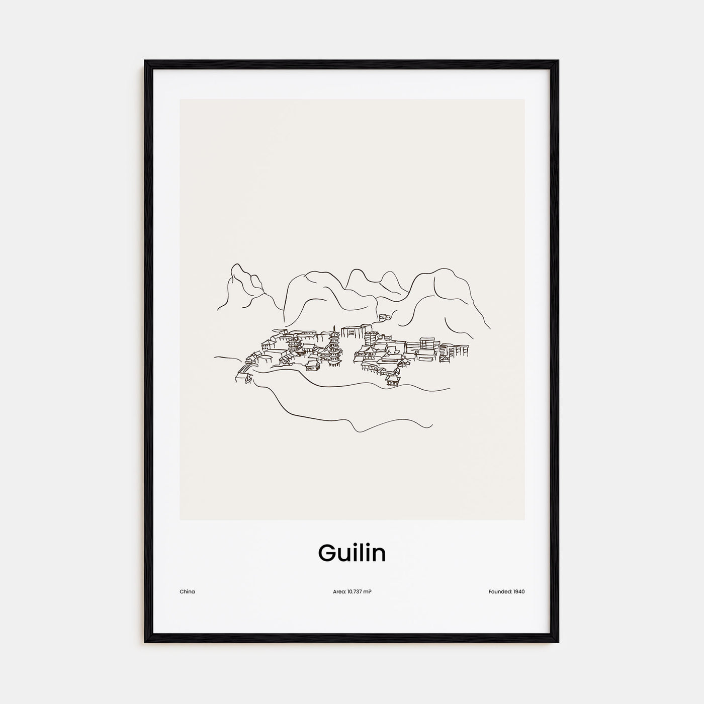 Guilin Drawn Poster