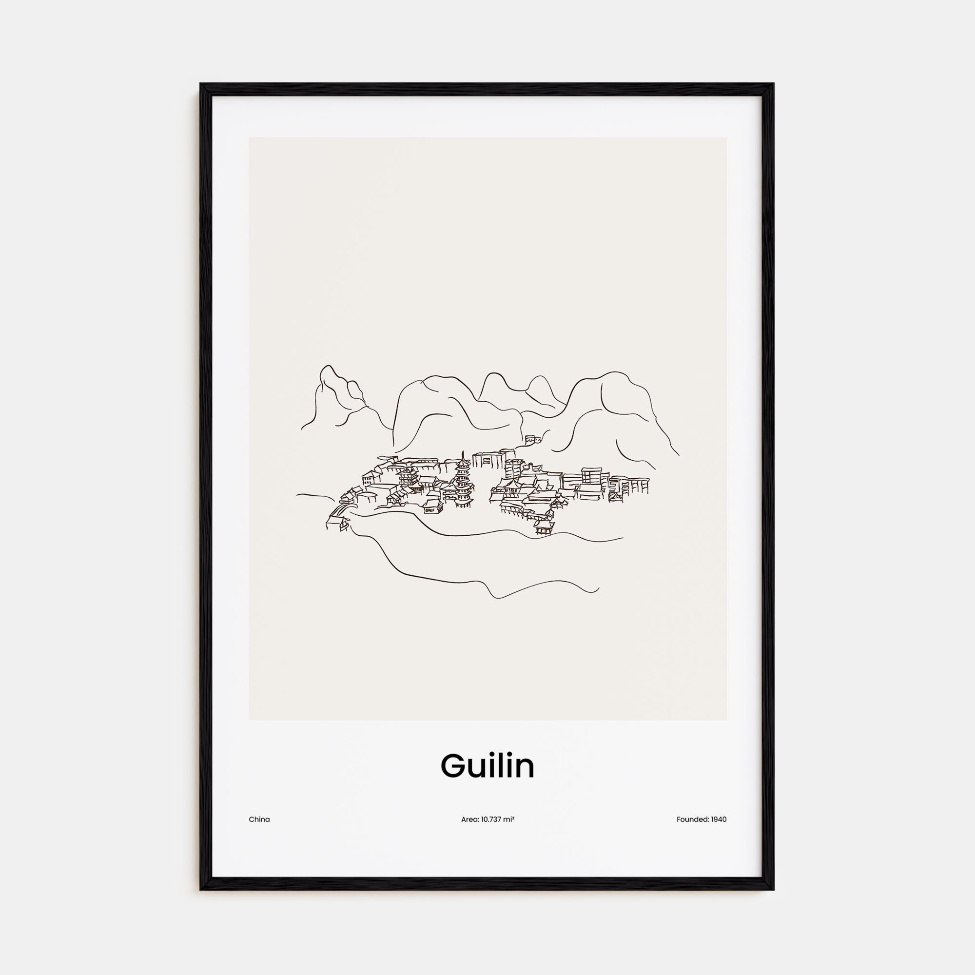 Guilin Drawn Poster