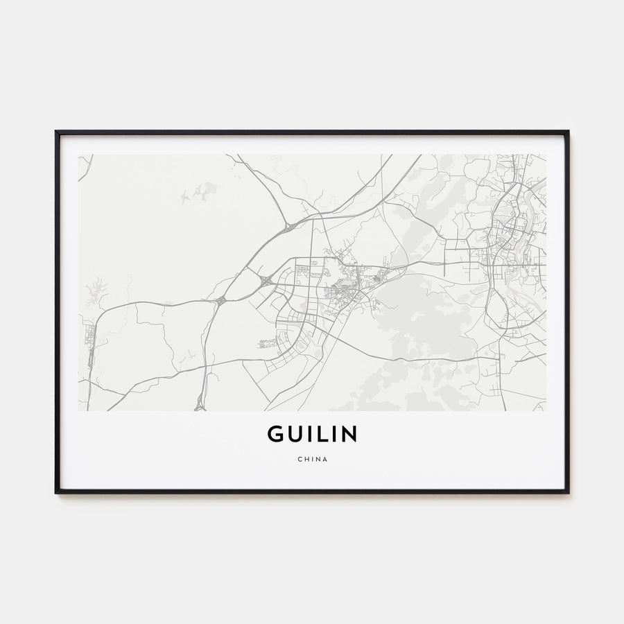 Guilin Map Landscape Poster