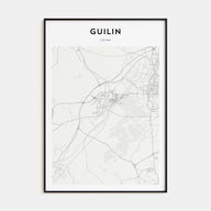 Guilin Map Portrait Poster