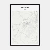 Guilin Map Portrait Poster