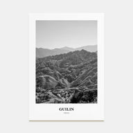 Guilin Portrait B&W Poster