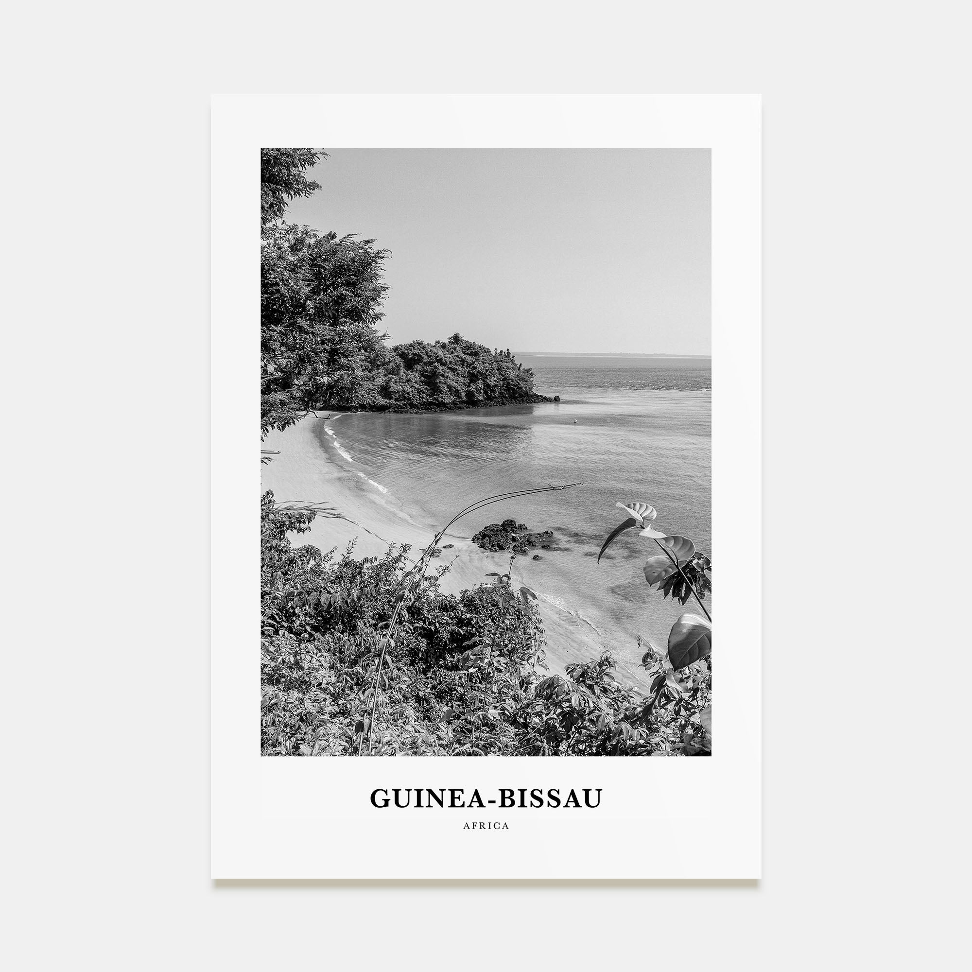 Guinea-Bissau Portrait B&W Poster