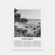 Guinea-Bissau Travel B&W Poster