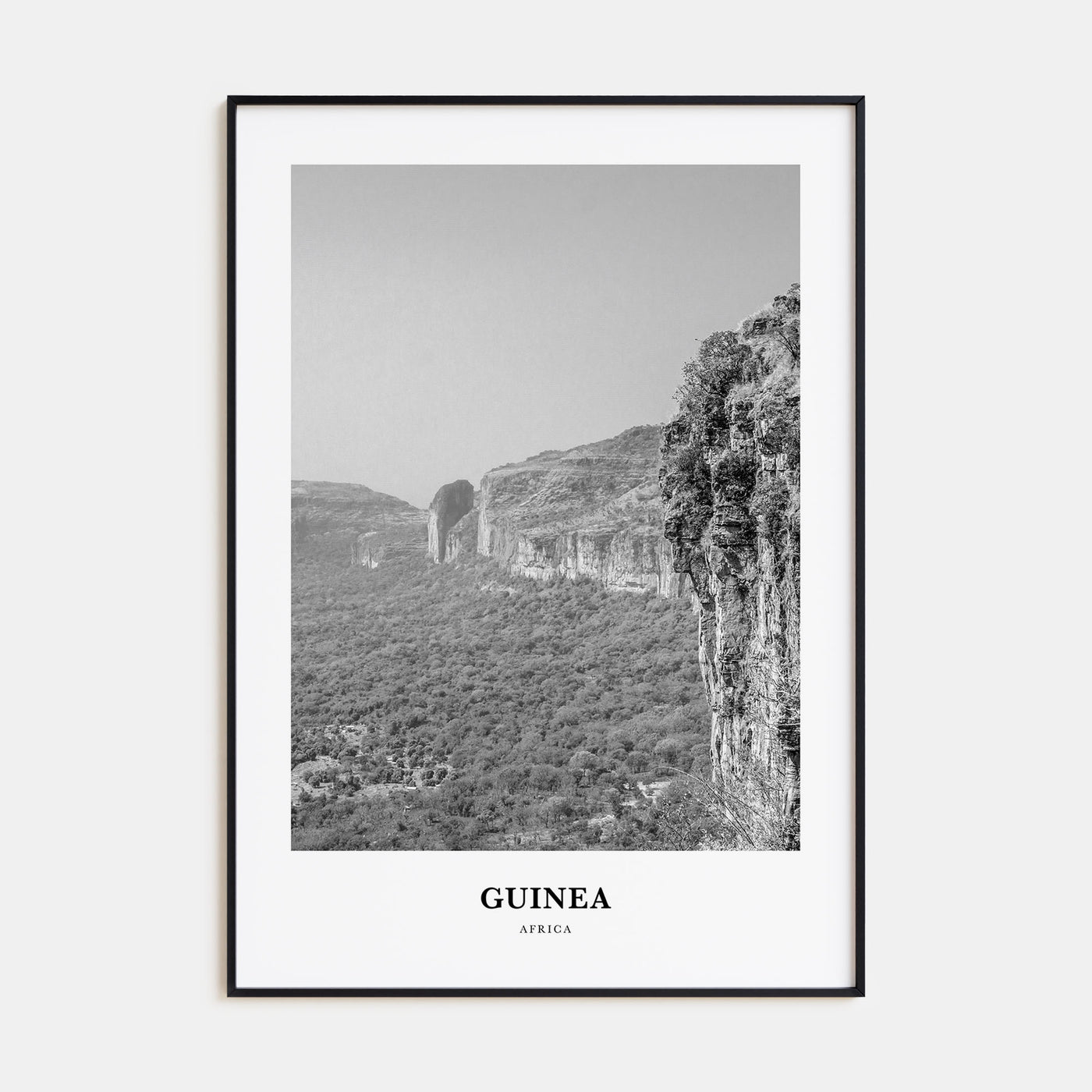 Guinea Portrait B&W Poster