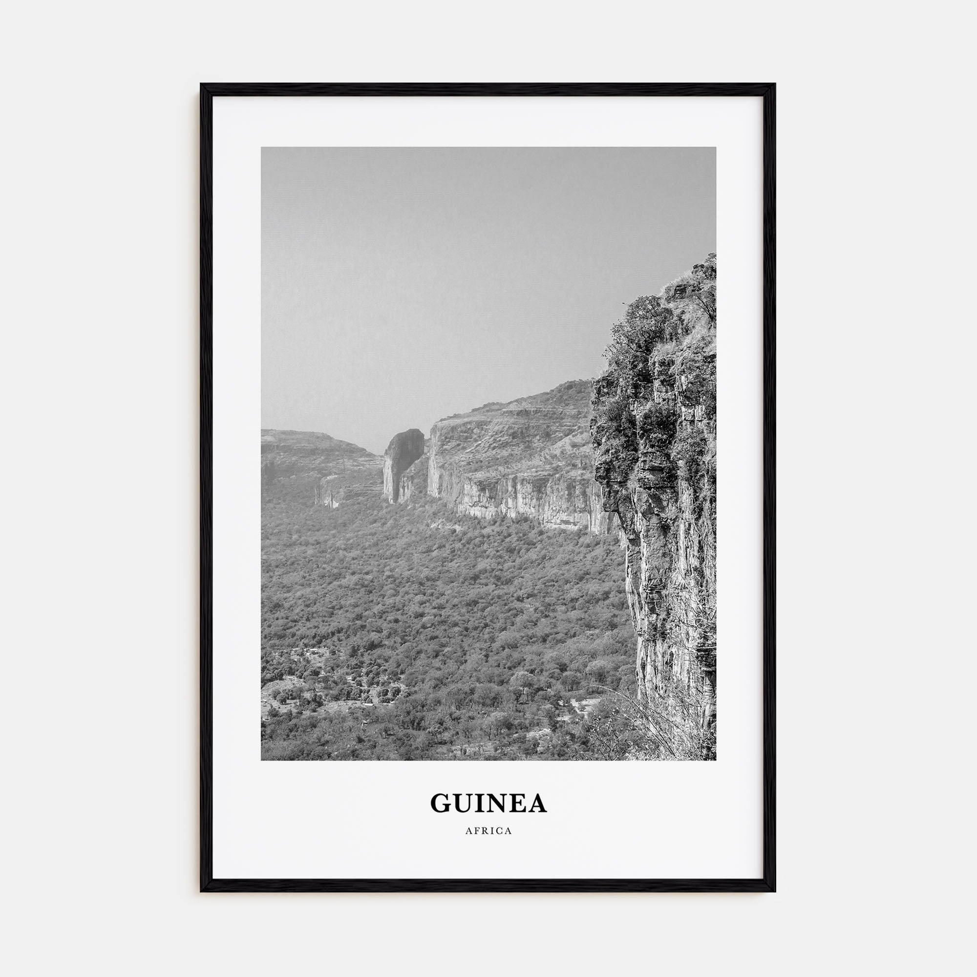 Guinea Portrait B&W Poster
