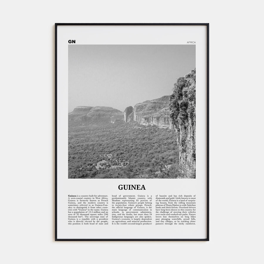 Guinea Travel B&W Poster