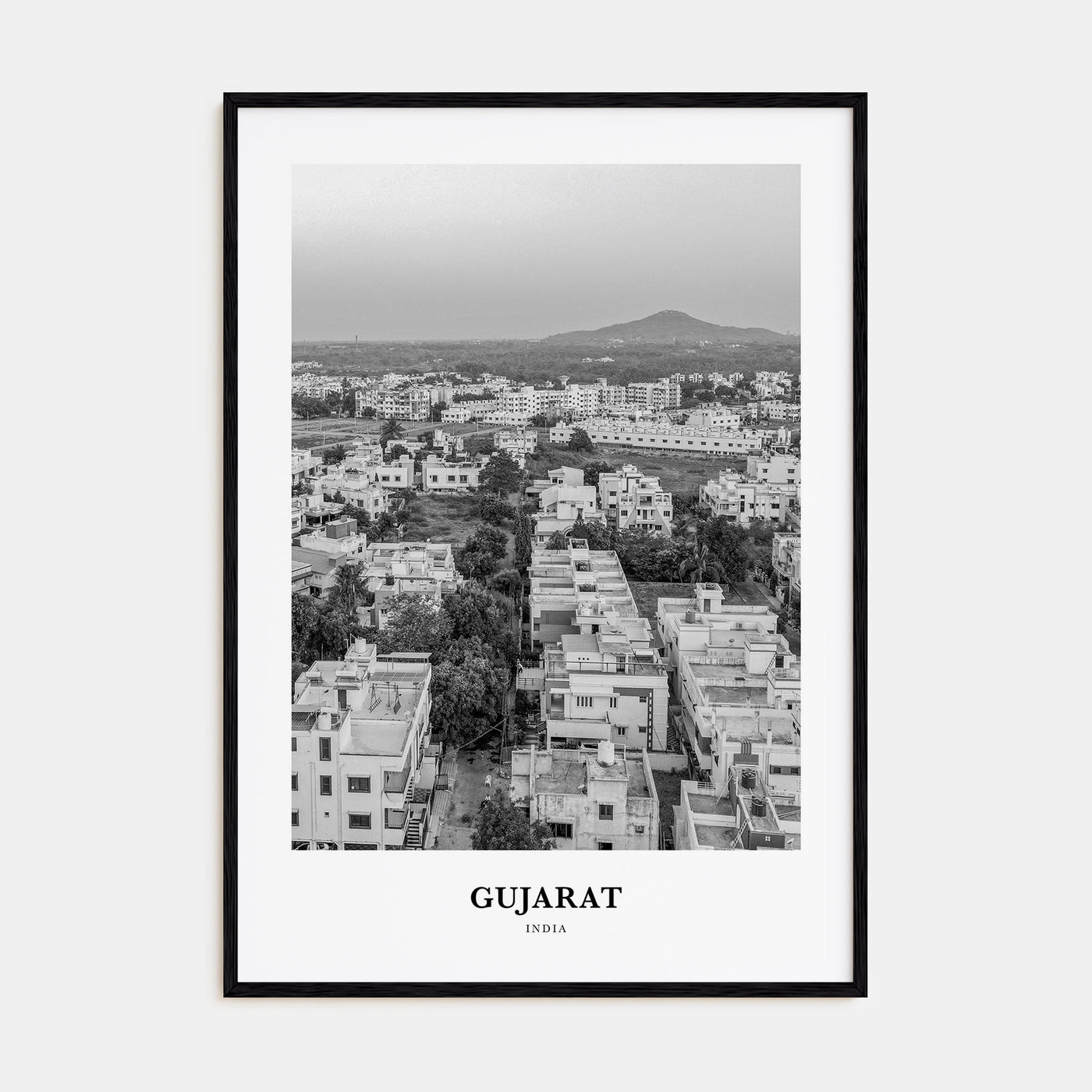 Gujarat Portrait B&W Poster