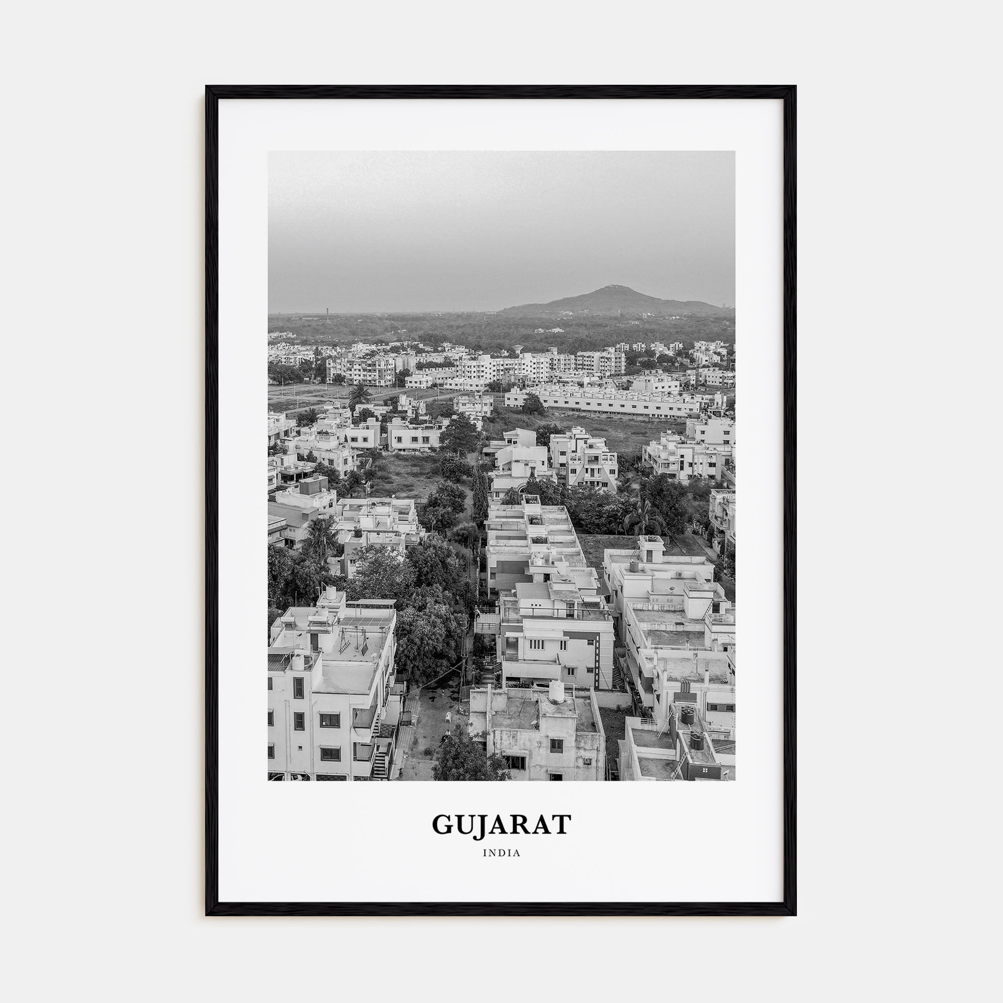 Gujarat Portrait B&W Poster
