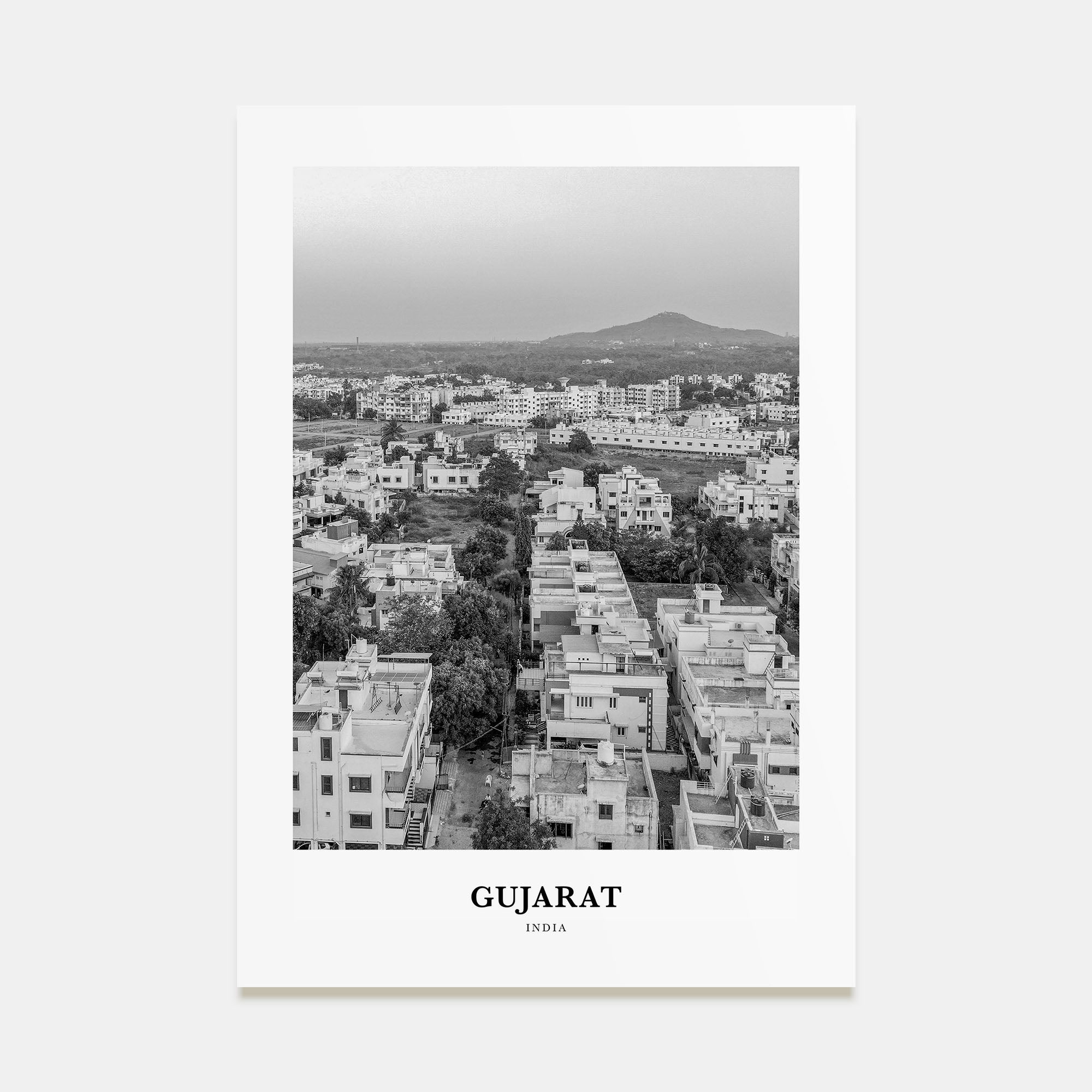 Gujarat Portrait B&W Poster