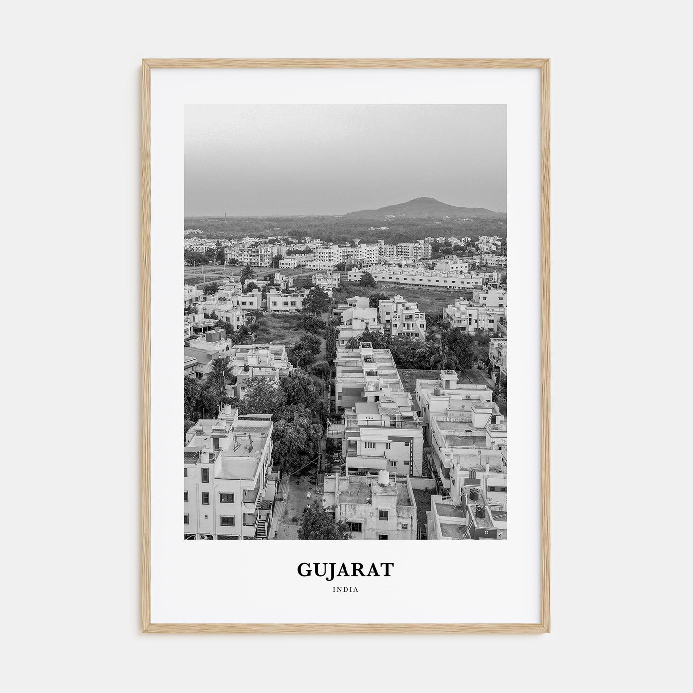 Gujarat Portrait B&W Poster