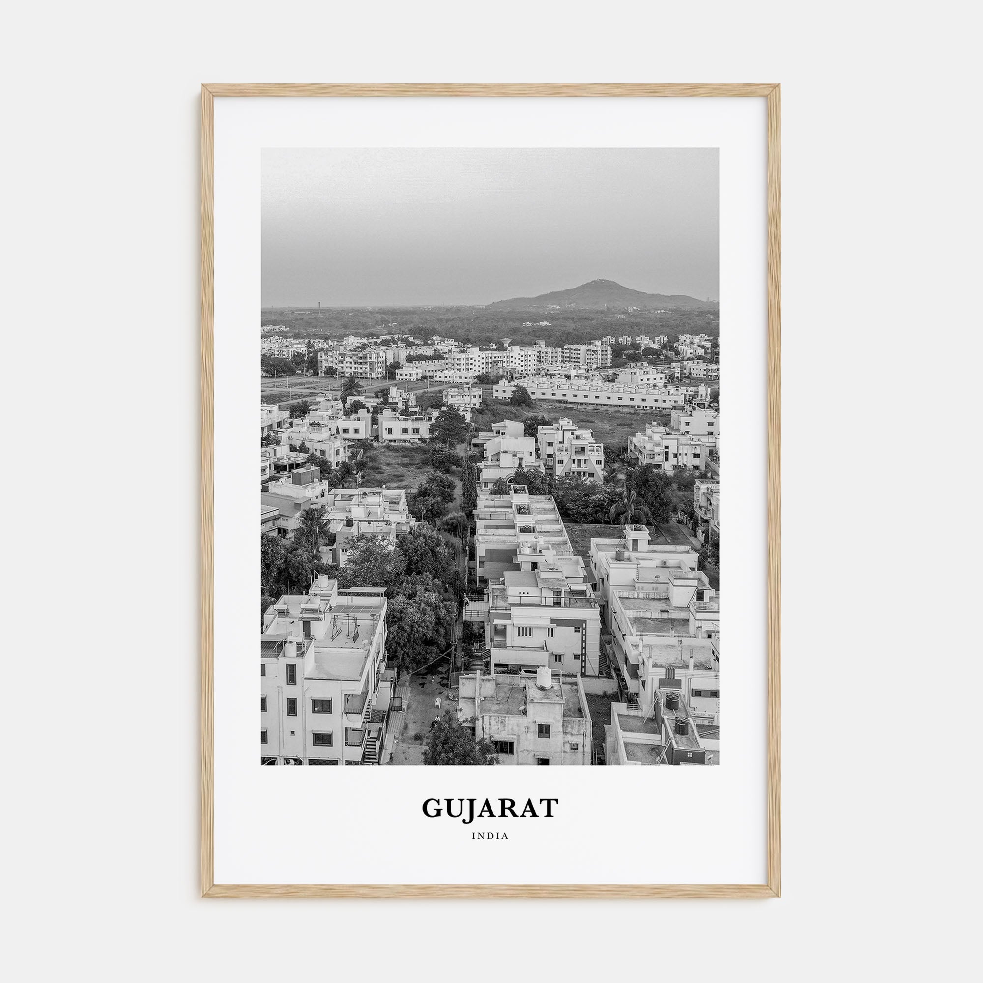 Gujarat Portrait B&W Poster