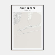Gulf Breeze Map Portrait Poster