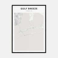 Gulf Breeze Map Portrait Poster