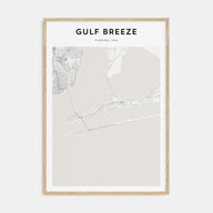 Gulf Breeze Map Portrait Poster