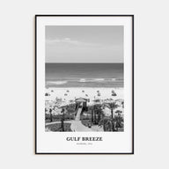 Gulf Breeze Portrait B&W Poster