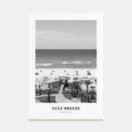 Gulf Breeze Portrait B&W Poster