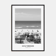 Gulf Breeze Portrait B&W Poster