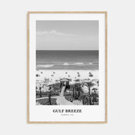 Gulf Breeze Portrait B&W Poster