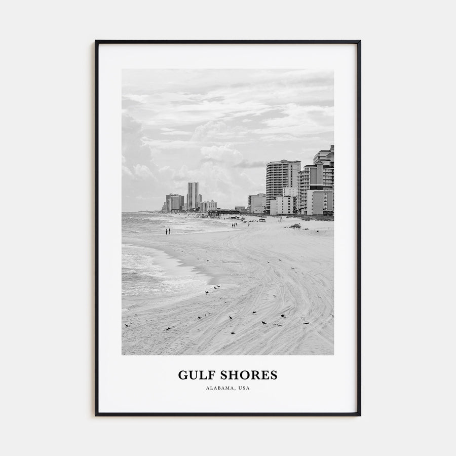 Gulf Shores Portrait B&W Poster
