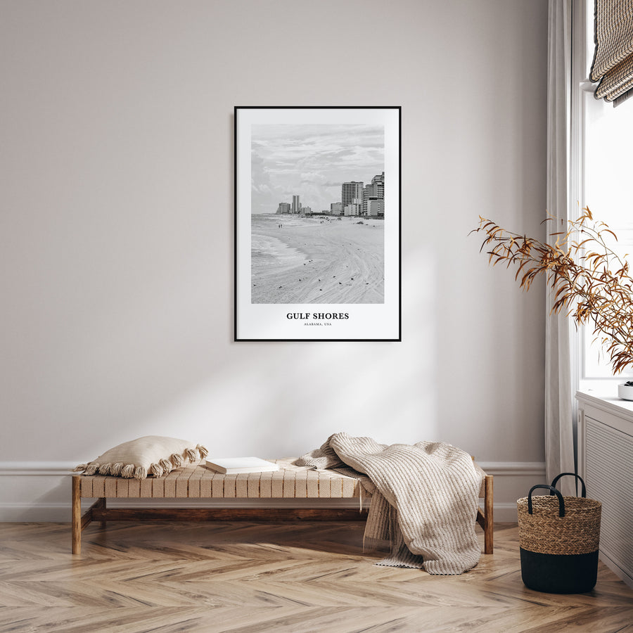 Gulf Shores Portrait B&W Poster