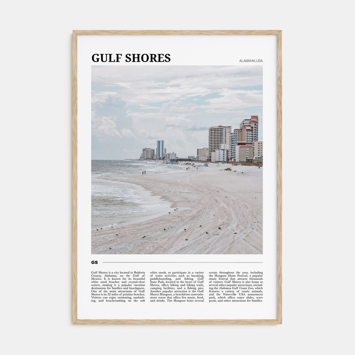 Gulf Shores Travel Color Poster