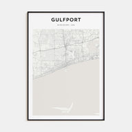 Gulfport Map Portrait Poster