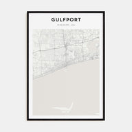 Gulfport Map Portrait Poster