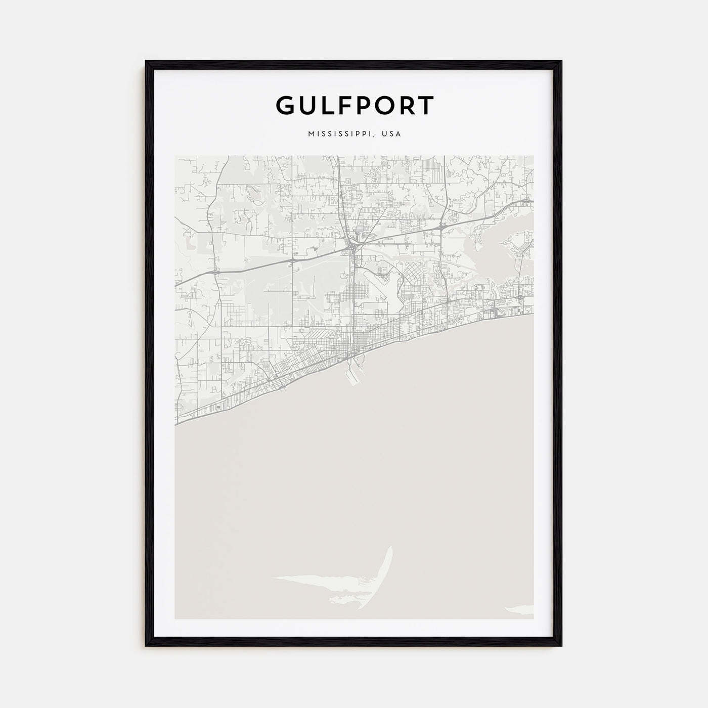 Gulfport Map Portrait Poster