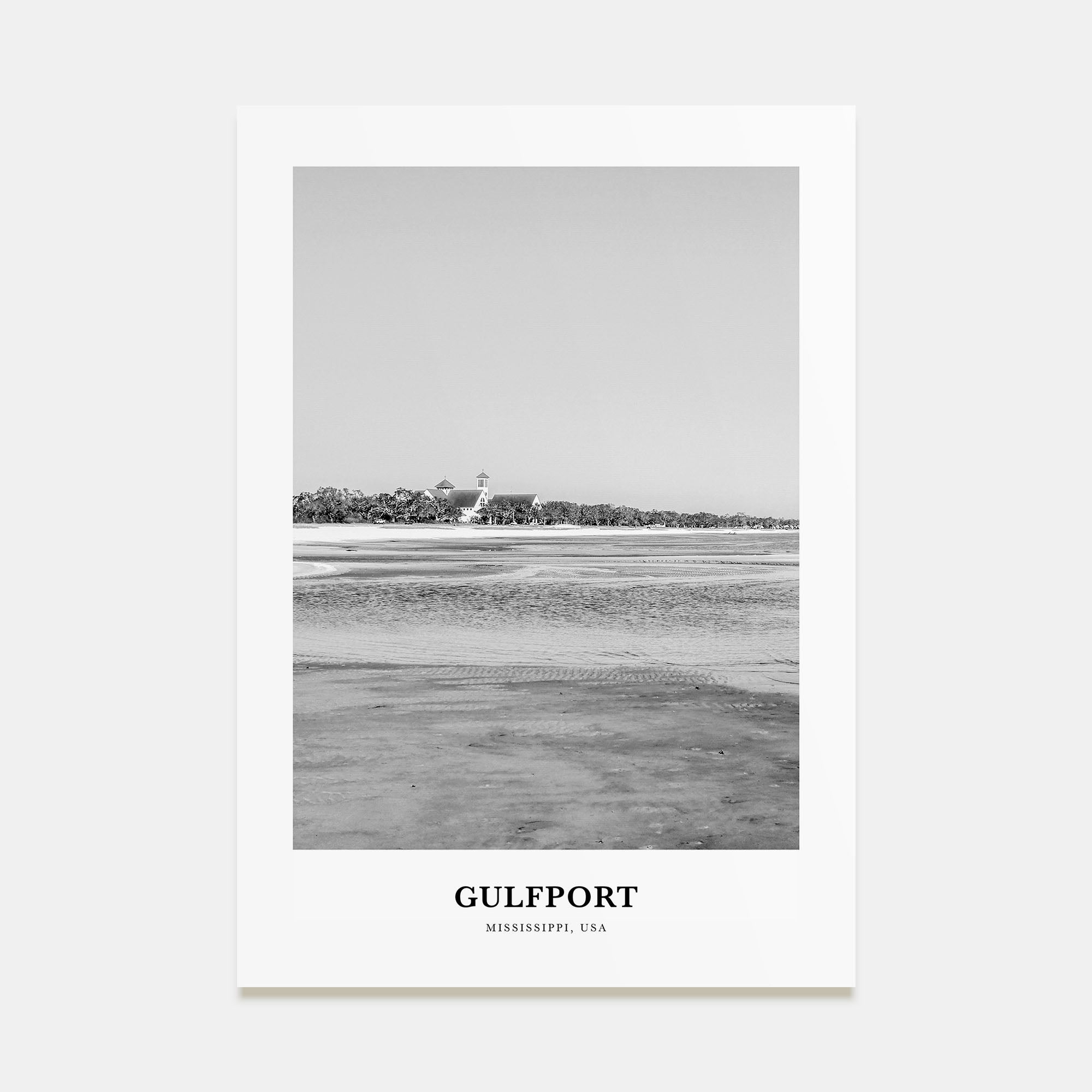 Gulfport Portrait B&W Poster