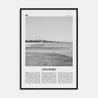 Gulfport Travel B&W Poster