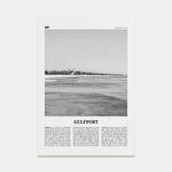 Gulfport Travel B&W Poster