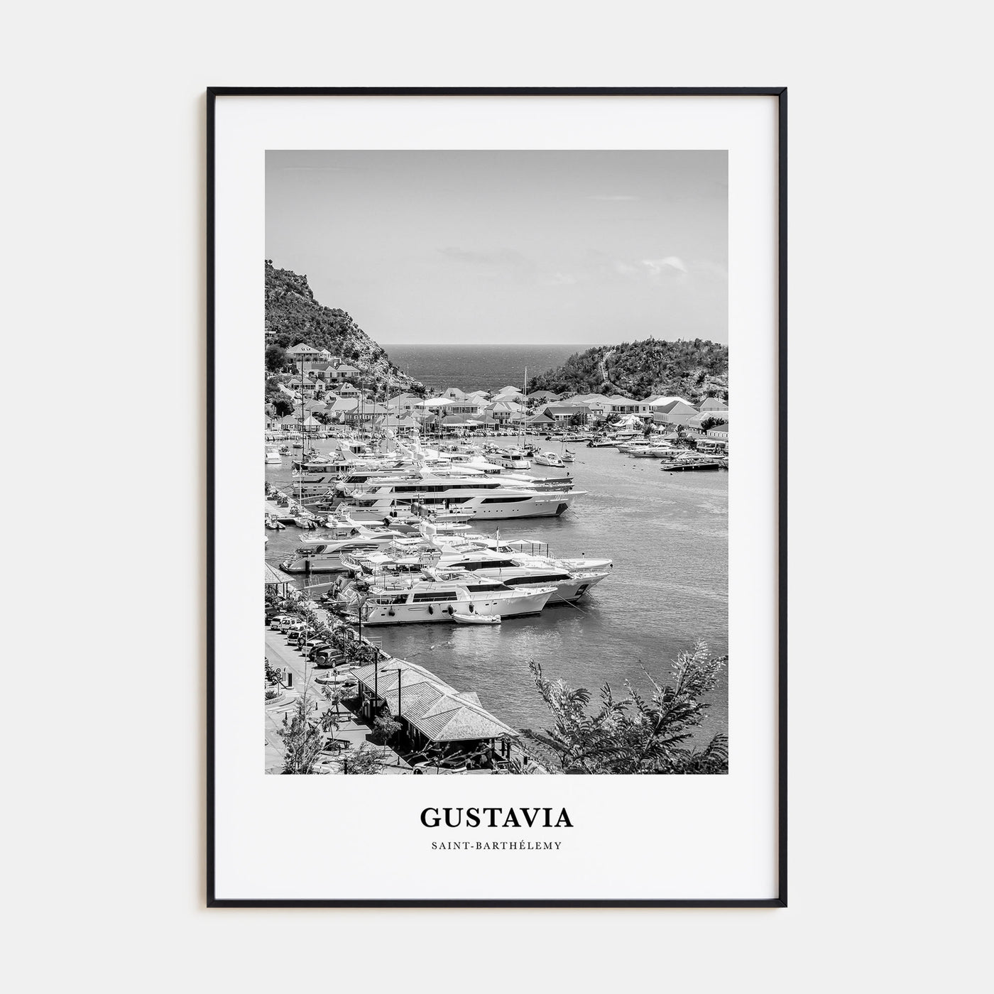 Gustavia Portrait B&W Poster