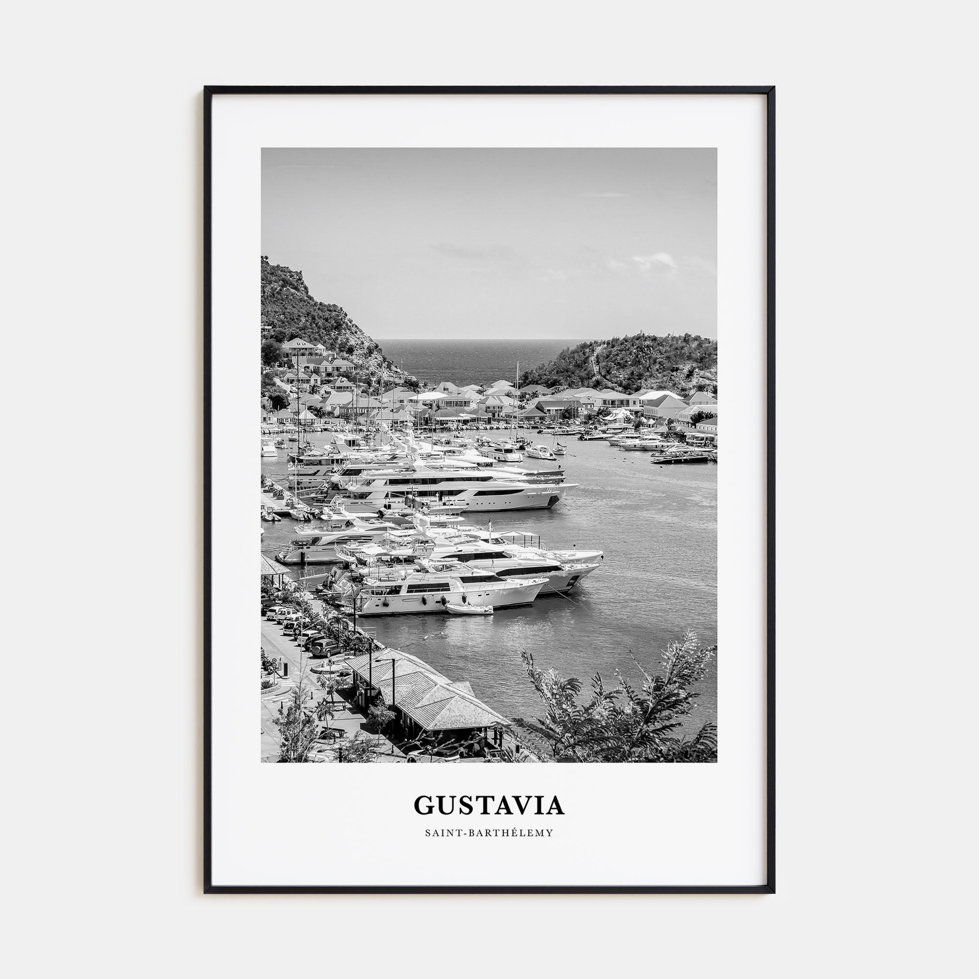 Gustavia Portrait B&W Poster