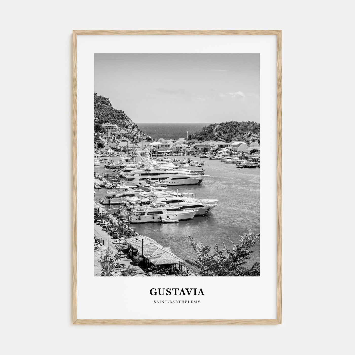 Gustavia Portrait B&W Poster