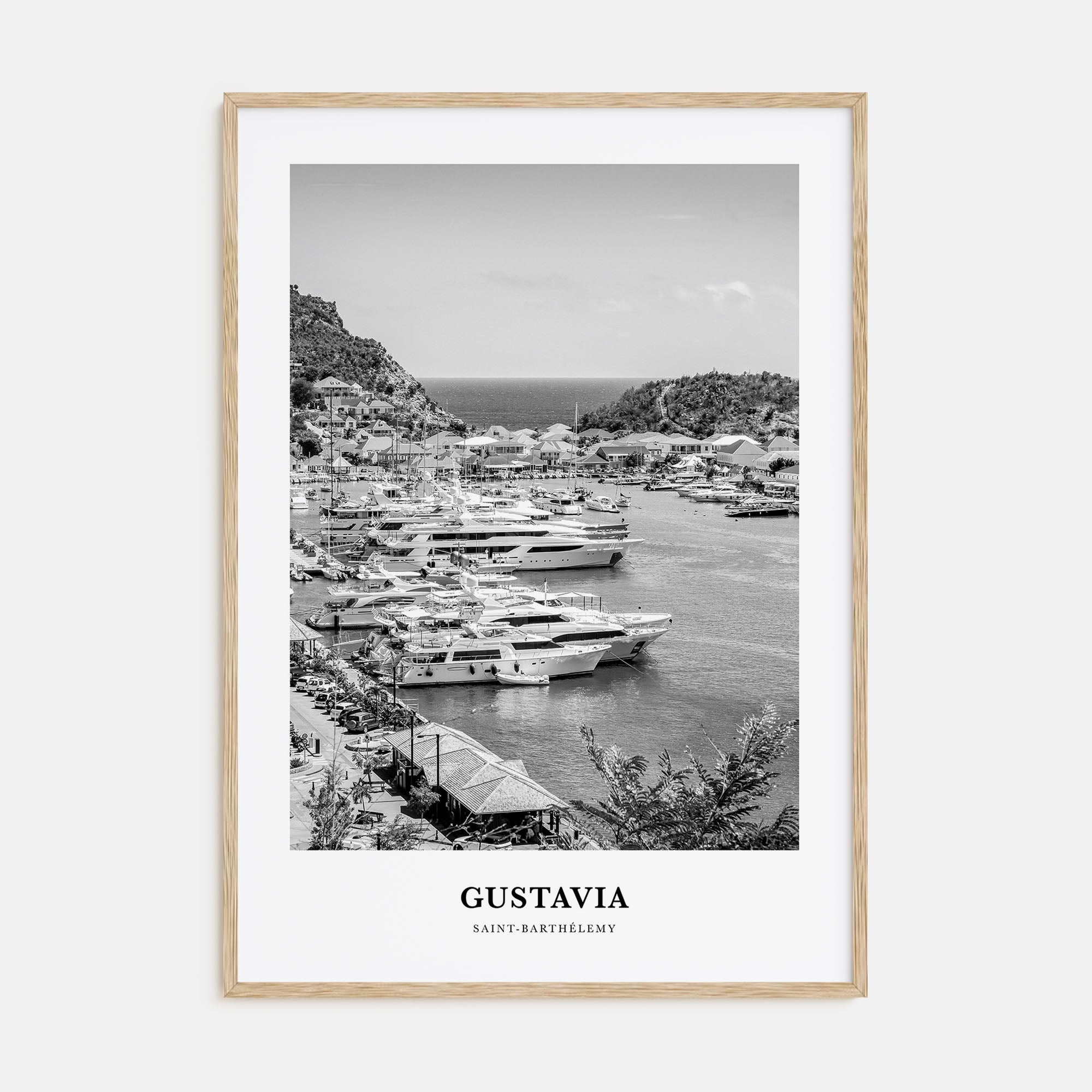 Gustavia Portrait B&W Poster